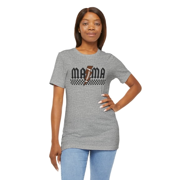Retro Football Mama Rocker Sports Checkerboard Shirt