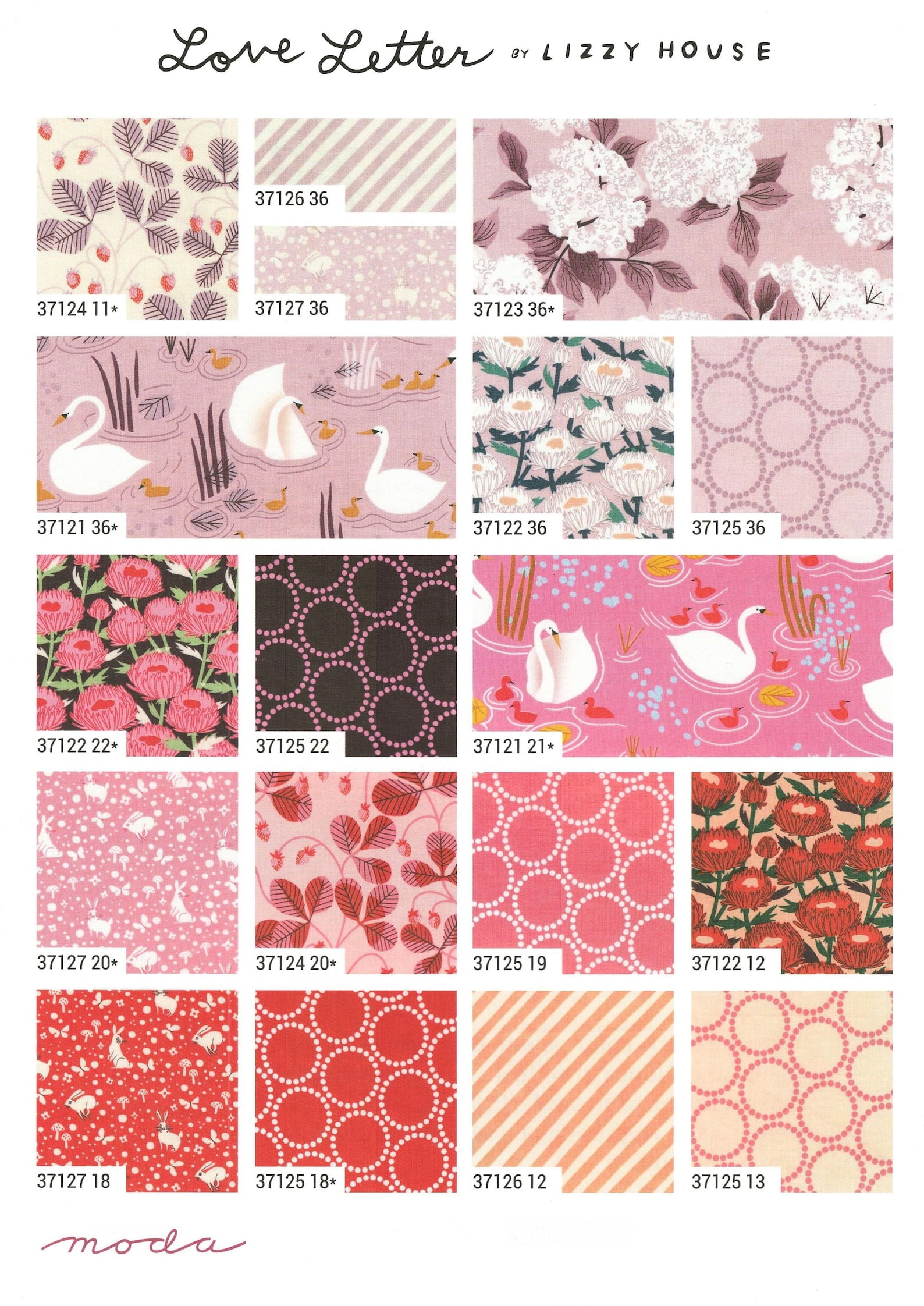 Love Letter Layer Cake by Lizzy House; 42 - 10" Precut Fabric Quilt Squares