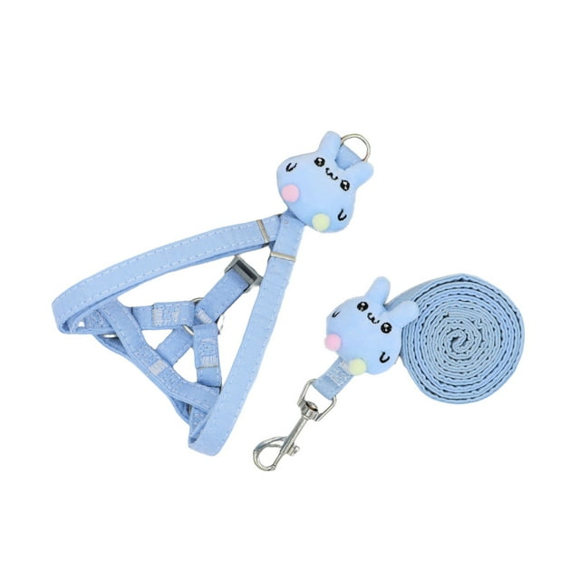 QualitChoice Leashes Tow Adjustable Animal Rope Leads Traction Interesting Chest Strap Set Corgi Teddy Cable Long-Lasting Pet Blue S