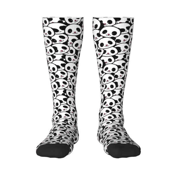 Balery Cute Panda Calcetines novedosos Calcetines deportivos Calcetines hasta la rodilla Calcetines de algodón Calcetines originales y geniales