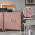 thumbnail image 5 of Metal Storage Cabinet 35.4”H Locking Storage Cabinet with 2 Adjustable Shelves and Doors, Pink Small Storage Cabinet for Home Warehouse Office Garage (Pink), 5 of 7