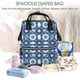 thumbnail image 5 of Disketp Vintage Blue Mochila de Pañales de Gran Capacidad con Múltiples Bolsillos, Mochila de Viaje Multifuncional para Bebé, Unisex, Moderna y Resistente, 5 of 6