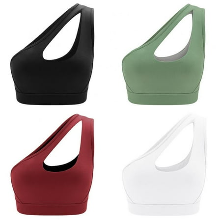 

Women s One Shoulder Sports Vest Excellent Quality Yoga Bras 4Pack