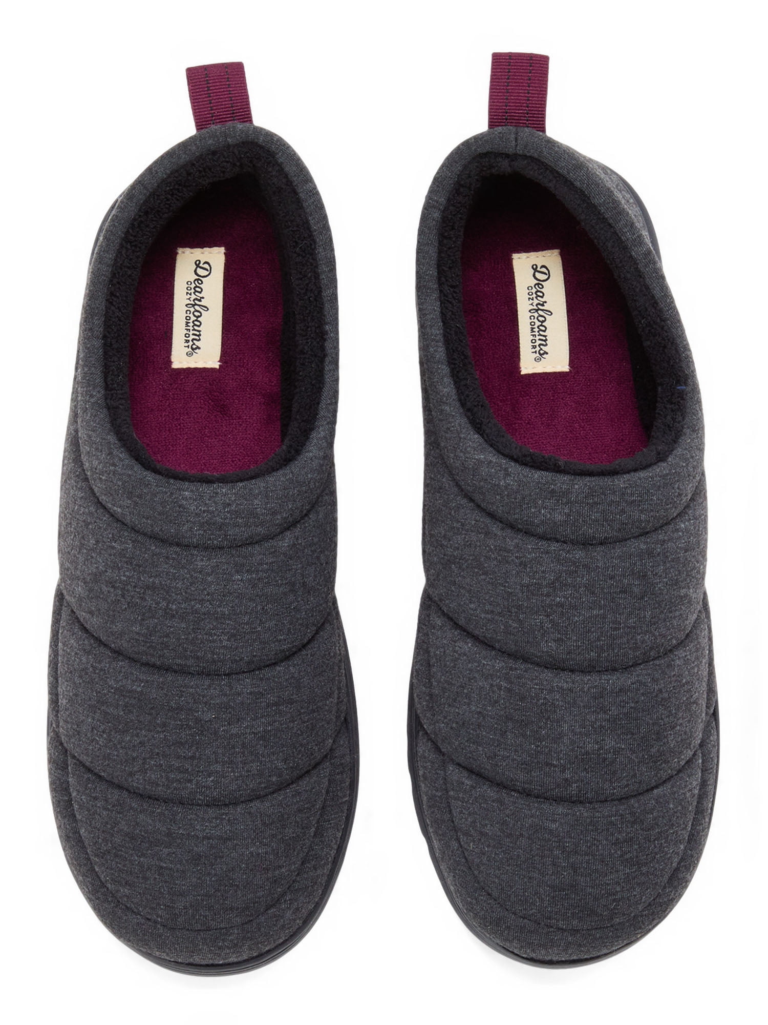 Dearfoams Cozy Comfort Men's Jersey Closeback Slippers