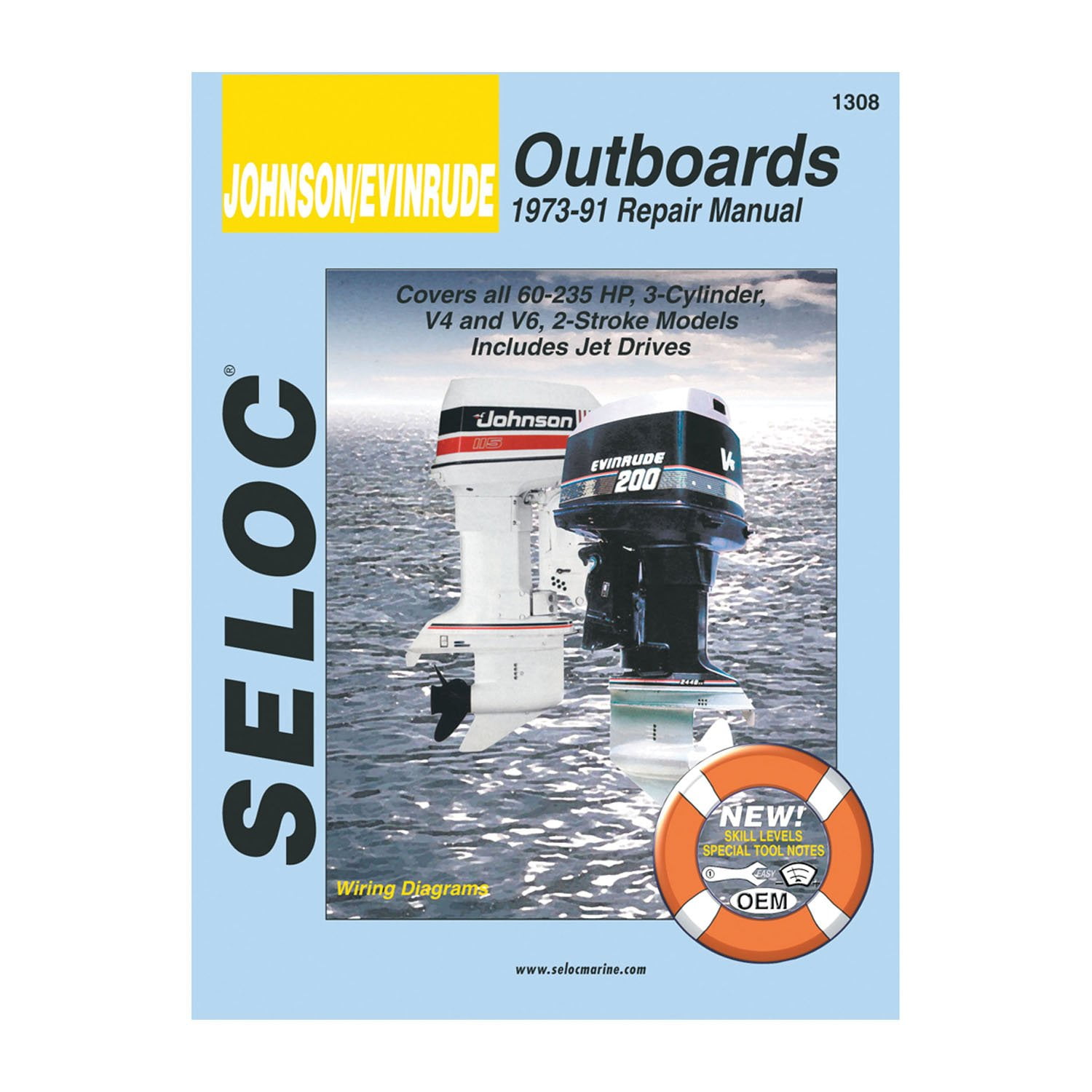 Johnson Evinrude Outboard Repair Manual, 3 cylinder, V4, & V6, from