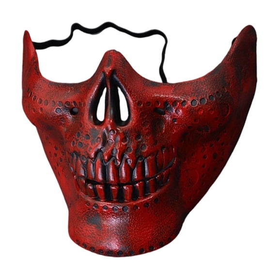 Halloween Skeleton Full Face Protector Mask for Cosplay Masquerade Party, Spooky Accessory for Halloween Celebrations and Events