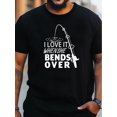 thumbnail image 1 of 100% Cotton Plus Size Men's Fishing Slogan Tee - Breathable, Short Sleeves & Crew Neck - Ideal for Outdoor Adventures, 1 pc, 1 of 6
