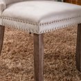 thumbnail image 3 of Modern Set of 2 Velvet Upholstered Dining Chairs with Solid Wood Legs and Nailhead Trim for Dining Room Living Room Kitchen Restaurant, 3 of 9