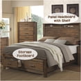 thumbnail image 2 of Queen Size Storage Bed Frame with Drawers, Oak Finish Platform Bed with Underbed Storage, No Box Spring Needed, High Weight Capacity, 2 of 6