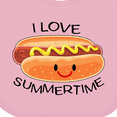 thumbnail image 4 of Inktastic I Love Summertime Fun Hot Dog Boys or Girls Baby Bib, 4 of 4