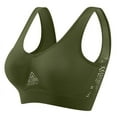 thumbnail image 3 of Aobny Seamless Bras Green Workout Plus Size Sport S-5XL Women's Nylon Lounge Bras for Women,M, 3 of 4