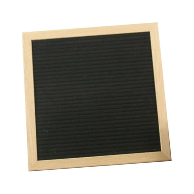 Tablero de Mensajes Sunnimix Con Letras de Fieltro Enmarcado de Roble Macizo 10 x 10 Negro