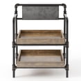 thumbnail image 2 of Furniture of America Kernel Industrial Metal 2-Shelf Bookcase in Sand Black, 2 of 6