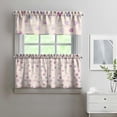 thumbnail image 2 of 3 PCS Cute Cartoon Kitchen Curtains Set - Fun Kawaii Rainbow Animals & Space Design, Semi-Sheer Tier Curtains with Valance for Kids Room, Farmhouse Window Treatment Panels (54x18 & 27.5x24 Inch), 2 of 6