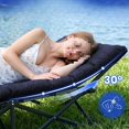 thumbnail image 4 of Camping Cot for Adults 28" Extra Wide,1200D Oxford Folding Cot for Sleeping, Portable Cot with Mattress,Suitable for Camp,Office,Beach,Guest Bed,1 Carry Bag, Max Load 450lbs (Blue), 4 of 7