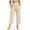 Beige, variant on Styesk Women's Pants Women'S Solid Color Casual Sports Yoga Straight Leg Solid Color Pocket Nine-Point Pants