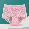 thumbnail image 3 of Fesfesfes Panties For Women Solid Color High Waisted Mesh Breathable And Lace Hollow Underwear Panties, 3 of 4