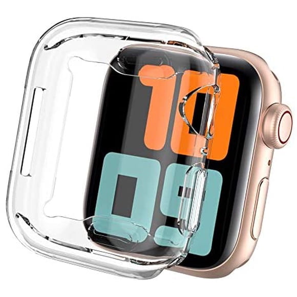AhaStyle [2 Pack] Ultra Clear Slim iWatch Case TPU Full Coverage Shockproof Screen Protector Compatible with Apple