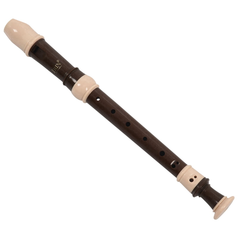 3X Abs Recorder Soprano Clarinet Long Flute Baroque Recorder Fingering Musical Instrument (Coffee)