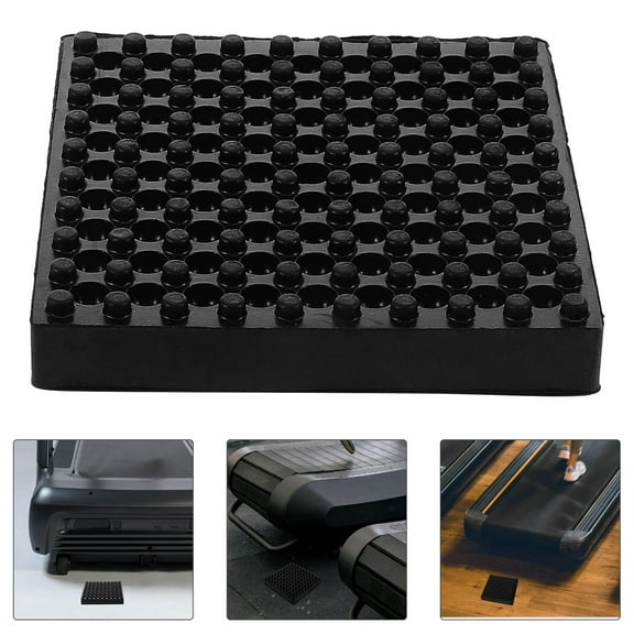 WASHWEPE Exercise Pads for Floor Treadmill Pad Rubber 1Pack 3.9X3.9X0.7In
