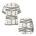 thumbnail image 5 of Picia Anchors and Ropes Pajamas Sets for Women Soft Short-Sleeved Pjs with Lounge Shorts Two Piece Sleepwear-, 5 of 9