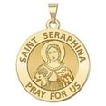 thumbnail image 2 of Picturesongold.Com Saint Seraphina Religious Medal Female Adult - 1 inch Quarter Sterling Silver, 2 of 4