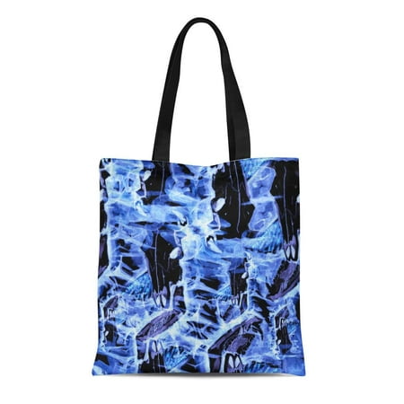 - ASHLEIGH Canvas Tote Bag Watercolor Bull Cow Skull Broken Horn Jaw Boar Reusable Shoulder Grocery Shopping Bags Handbag