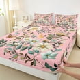 thumbnail image 3 of Castle Fairy Chic Floral Flowers 4 Pieces Queen Sheet Sets for Female Men Women,Flying Butterfly Ultra Soft Flat Sheet,Retro Vintage Aesthetic Queen Fitted Sheet,Ultra Soft Home Decor, 3 of 7