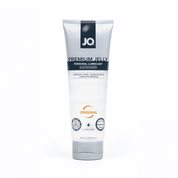 JO Premium Jelly Thick Lube, Personal Silicone-Based Lubricant, Safe to Use with Condoms, For Men, Women and Couples, 4 Oz