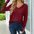 thumbnail image 1 of MKLEKYY Cardigans pour Femmes Pull Tricoté Uni Col en V Manches Longues pour Femmes, 1 of 1