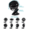 thumbnail image 4 of Gazeled Battery Operated Fan, with 8 Free AA Batteries, 5 Inch Portable Clip On and Desk Power Fan, Quiet USB Powered for Stroller, Camping, Office, Outdoor, 4 of 7