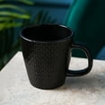 thumbnail image 3 of Stone Lain Olivia Stoneware Mug Replacement Set, Black with Embossed Basket Weave, 3 of 5