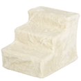 thumbnail image 1 of 3-Step Beige Pet Ramp for Sofa, Bed & Couch - Cozy Dog & Cat Stairs, 18" x 13.8" - Safe Access for Small Pets & Easy Cleaning, 1 of 7