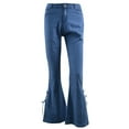 thumbnail image 5 of Sanbonepd Women Flare Jeans Elastic Plus Loose Denim Bow Casual Boot Cut Pant, 5 of 6