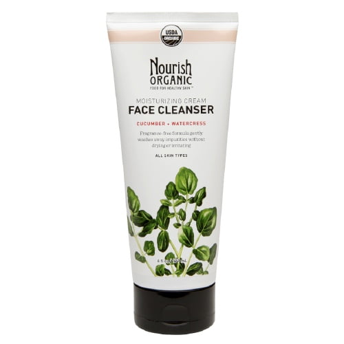 Nourish Organic Moisturizing Face Cleanser Cream, Cucumber + Watercress ...