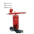 thumbnail image 4 of Mini Airbrush Compressor Universal Rechargeable Nail Art Airbrush Set Decor Tattooing Small Pump Design Paint Spray Tool Painting Fitting Red, 4 of 7