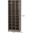 thumbnail image 4 of 10-Tier Freestanding Shoe Rack Storage Cabinet, Gray, Holds up to 30-Pairs of Shoes, 4 of 10
