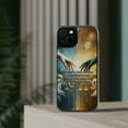 thumbnail image 3 of DistinctInk Clear Hybrid Case for Apple iPhone 13 Mini (5.4" Screen) - Romans 5:1 - Raised Bezel Screen Guard, 3 of 8