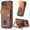 Brown, variant on Allytechgroup for iPhone 16e/ iPhone 17e Wallet Case, Premium PU Leather Back Cover Cards Holder Stand Compatible with Car Mount RFID Blocking Hand Wrist Full Protective Case for Women Girls, Purple