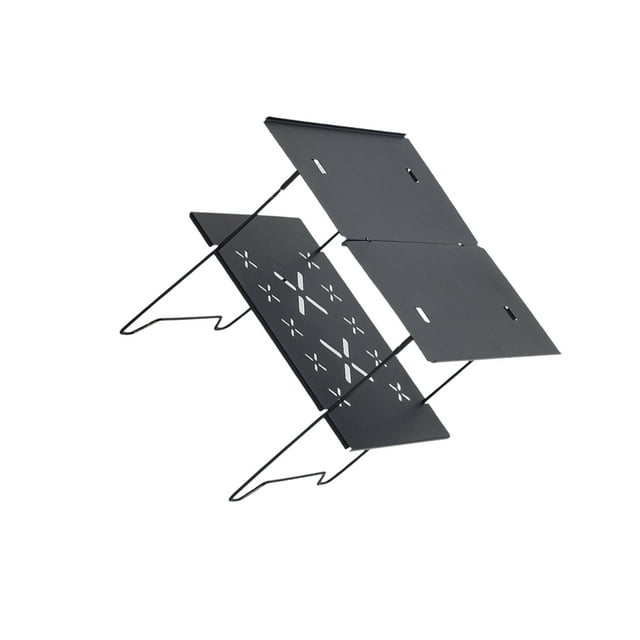 Guardoinrt Steel Portable Camping Table Folding Picnic Table Double Layer For Outdoor Cooking And Relaxation Activities Hiking