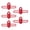 Red, variant on Yihuala 5lots Portables Fishing Hook Keeper Silicones Durability Lures Hook Keeper for Various Fishing