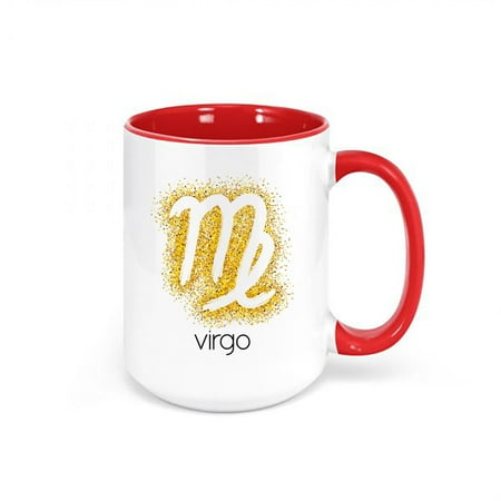 

Virgo Coffee Mug Virgo Glitter Gift For Virgo Horoscope Mugs Zodiac Mug Astrology Mug Sublimated Design Birthday Gift For Virgo RED