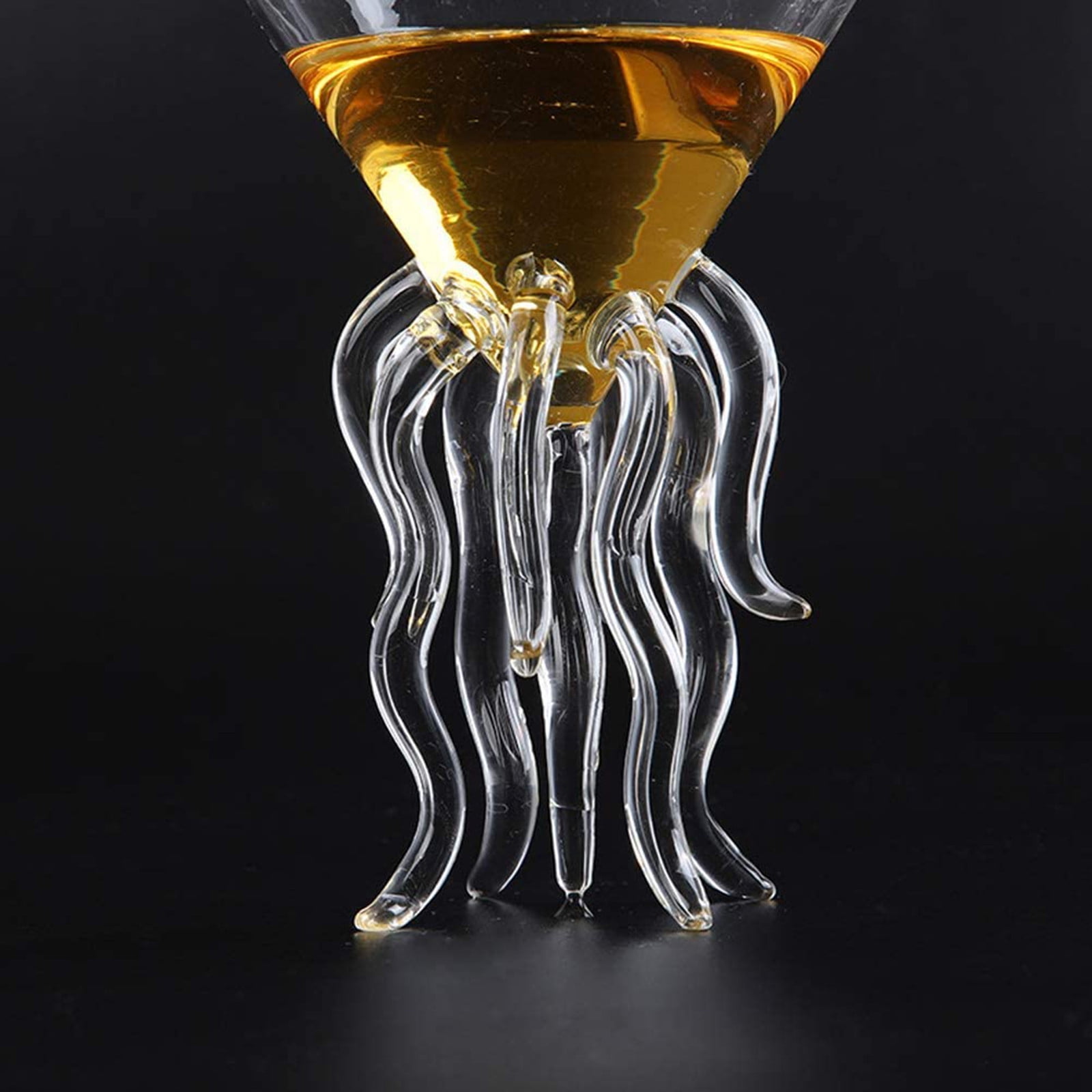4 Packs Cocktail Glass Transparent Jellyfish Whiskey Wine Champagne Cups for Bar Party KTV Elegant Stemware Drinkware