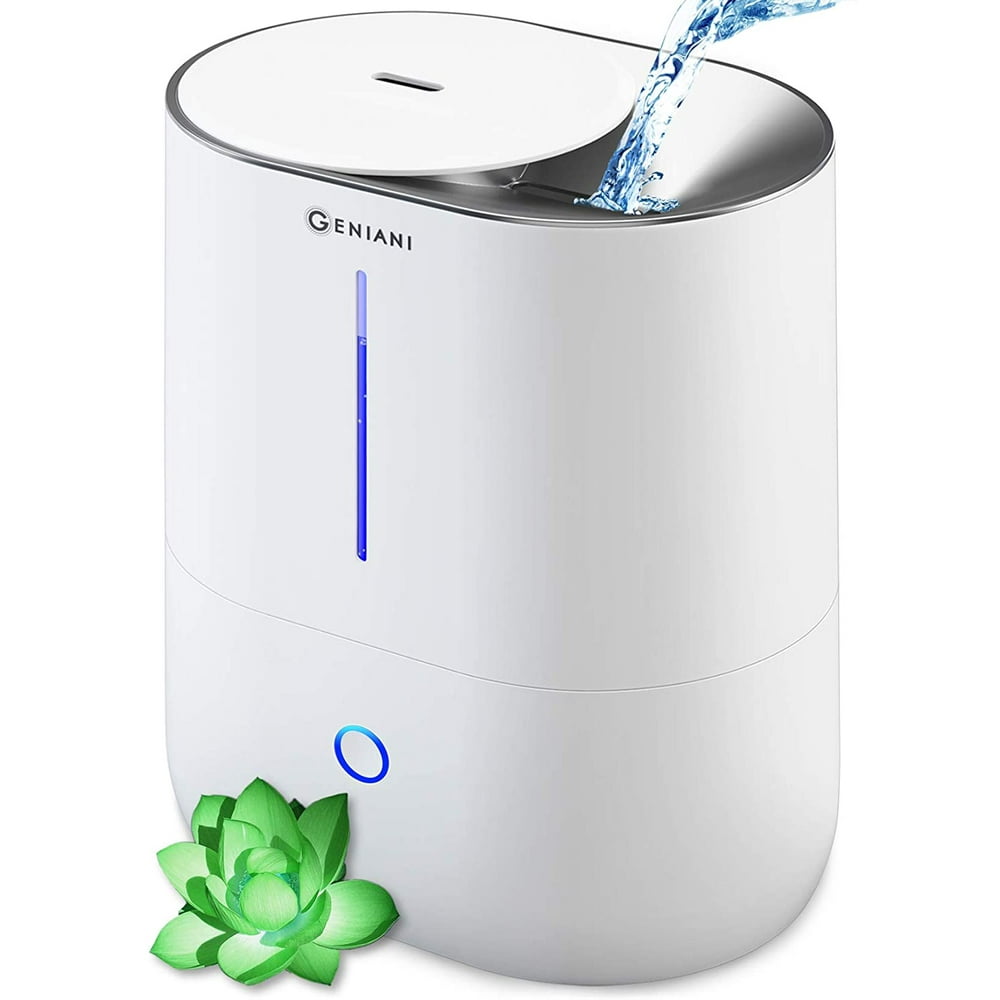 Geniani Top Fill 4L Cool Mist Large Humidifier & Essential Oil Diffuser