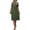 Matcha Green, variant on Women's Round Neck Short Sleeve Dress with Pockets in 100% Cotton Fabric Knee Length A line Silhouette Soft Breathable