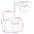 thumbnail image 4 of vidaXL Recliner Chair Dark Grey Fabric, 4 of 5