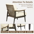 thumbnail image 2 of NATURAL EXPRESSIONS Patio Sofa Outdoor Furniture Metal Chair with Wicker Backrest & 6 Inches Cushion for Front, Porch, Deck, Balcony, Backyard, Sunroom, 2 of 8