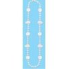 White Baseball Base Ball Medallion Beaded Party Necklace Costume Accessory