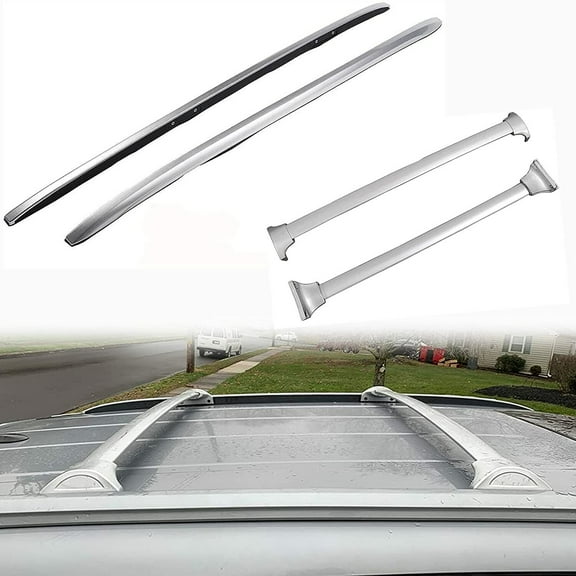4Pcs Roof Rack Side Rails Cross Bars for 2016-2022 Honda Pilot Silver