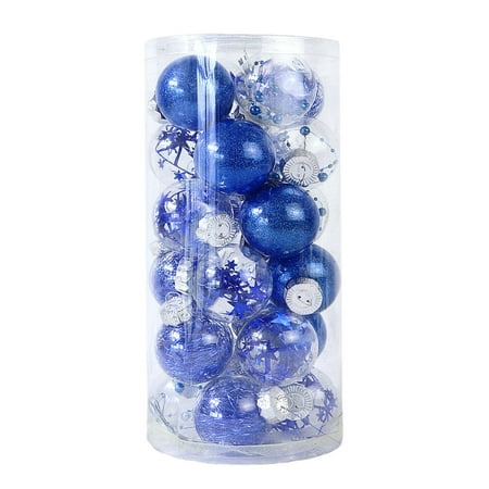 

Christmas Balls - Shatterproof Christmas Tree Decorations Ball Set - Creative Painted Christmas Ball Pendant Perfect for Holiday Wedding Party Decoration (24pcs)